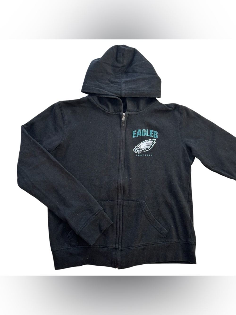 Philadelphia Eagles NFL New Era Full-Zip Hooded Jacket Youth L Women’s S Cropped